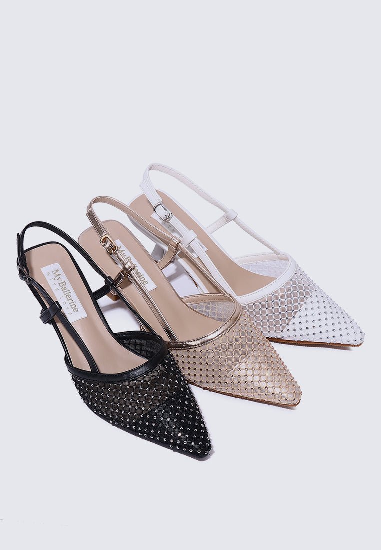 Gwen Comfy Heels In WhiteShoes - myballerine