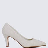 Hadria Comfy Pumps In BeigeShoes - myballerine