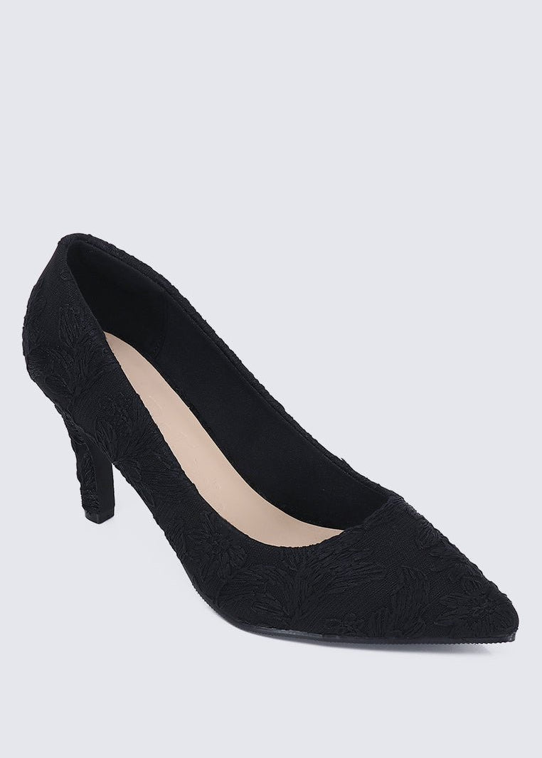 Hadria Comfy Pumps In BlackShoes - myballerine
