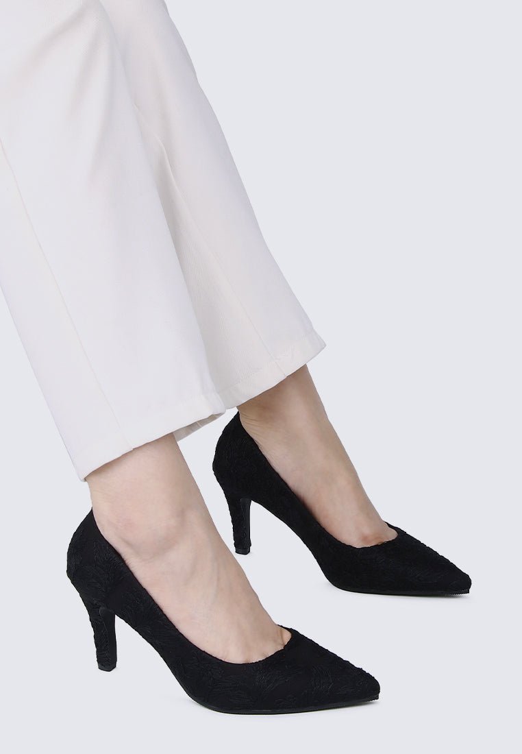 Hadria Comfy Pumps In BlackShoes - myballerine