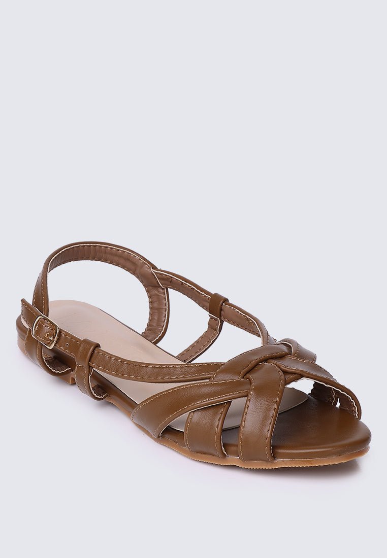 Hana Comfy Sandals In BrownSandals - myballerine