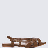 Hana Comfy Sandals In BrownShoes - myballerine