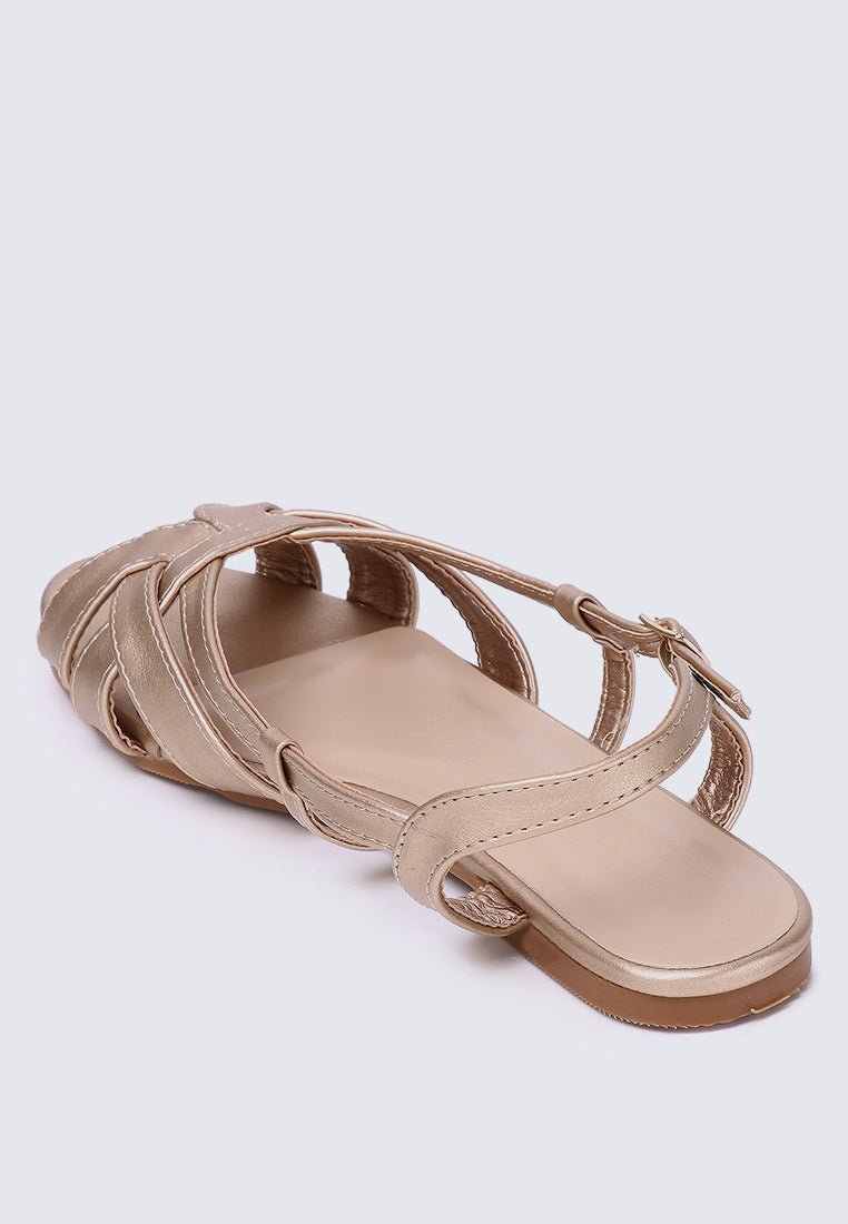Hana Comfy Sandals In Rose GoldSandals - myballerine