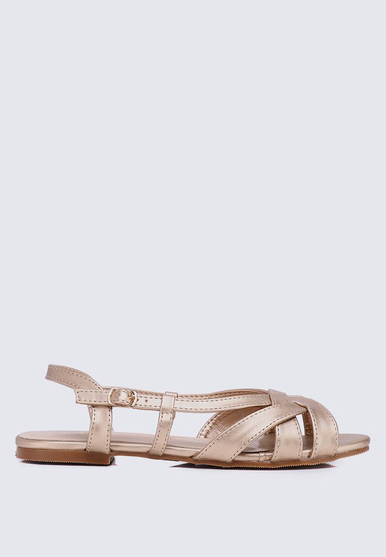 Hana Comfy Sandals In Rose GoldSandals - myballerine