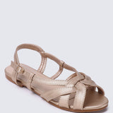 Hana Comfy Sandals In Rose GoldShoes - myballerine