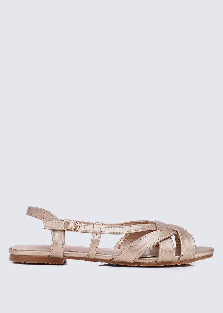 Hana Comfy Sandals In Rose GoldShoes - myballerine