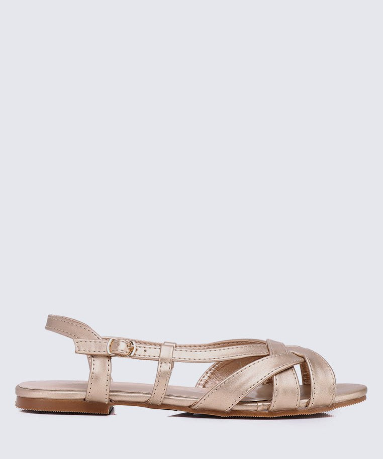 Hana Comfy Sandals In Rose GoldShoes - myballerine