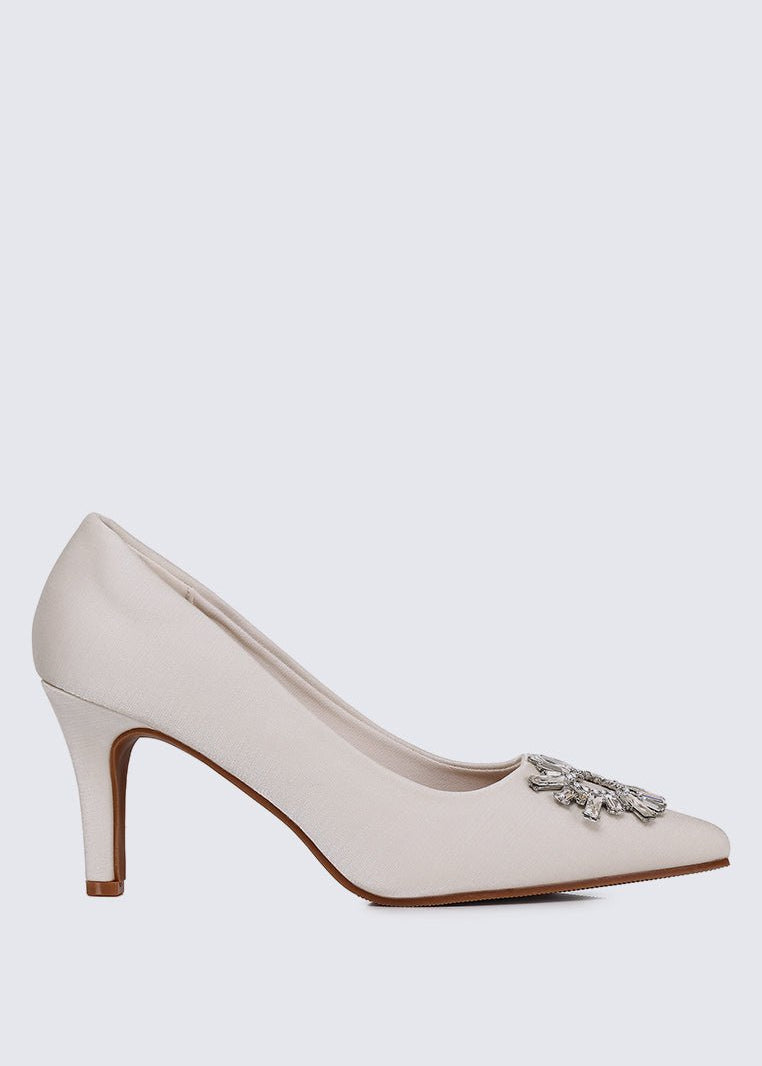 Heartina Comfy Heels In In IvoryHeels - myballerine