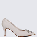 Heartina Comfy Heels In In IvoryHeels - myballerine
