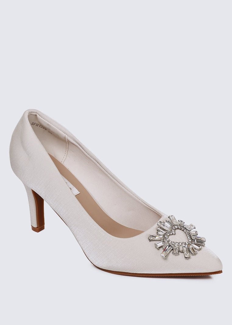 Heartina Comfy Heels In In IvoryHeels - myballerine