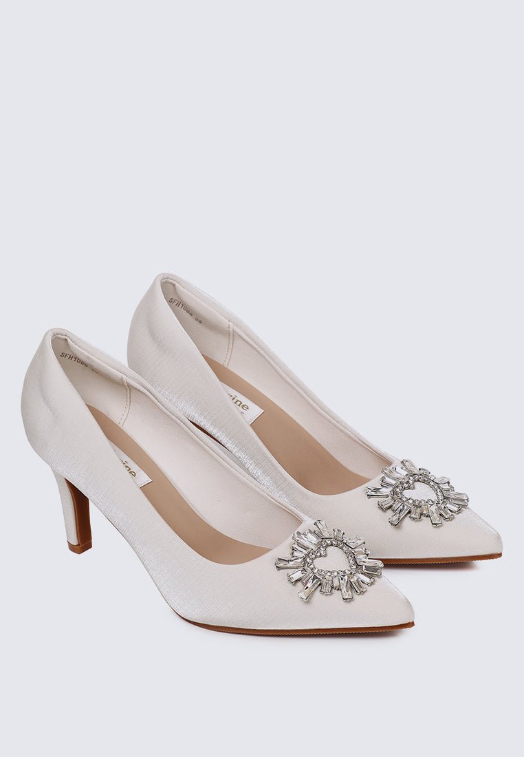 Heartina Comfy Heels In In IvoryHeels - myballerine