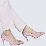 Heartina Comfy Heels In In PinkHeels - myballerine