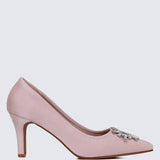 Heartina Comfy Heels In In PinkHeels - myballerine
