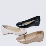 Helene WideFit Comfy Pumps In TaupeShoes - myballerine