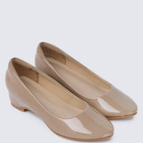 Helene WideFit Comfy Pumps In TaupeShoes - myballerine