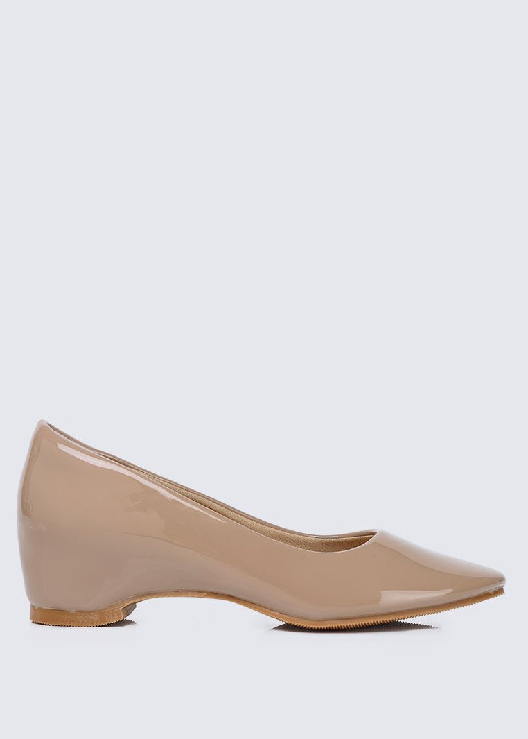 Helene WideFit Comfy Pumps In TaupeShoes - myballerine