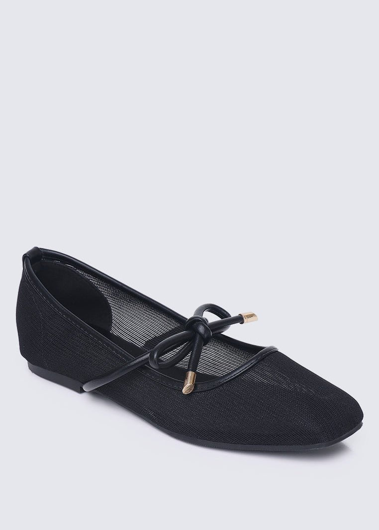 Hina Comfy Ballerina In Black In BlackShoes - myballerine