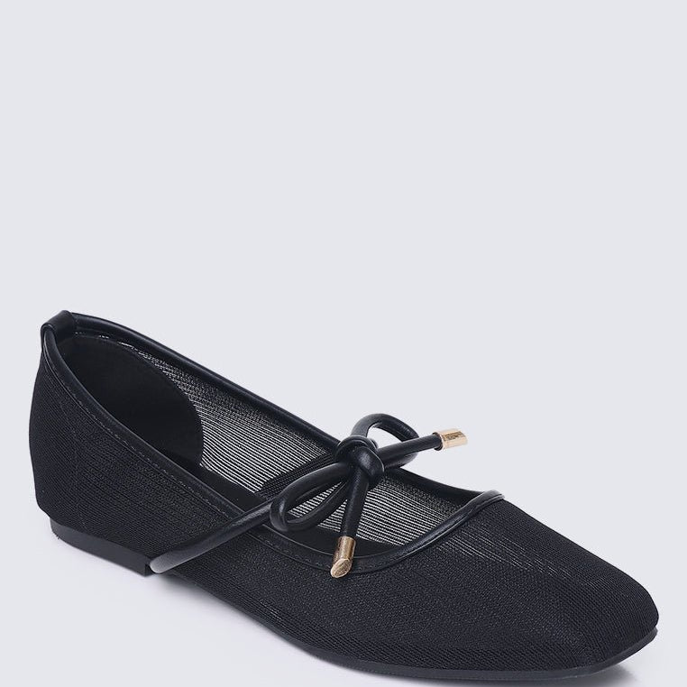 Hina Comfy Ballerina In Black In BlackShoes - myballerine