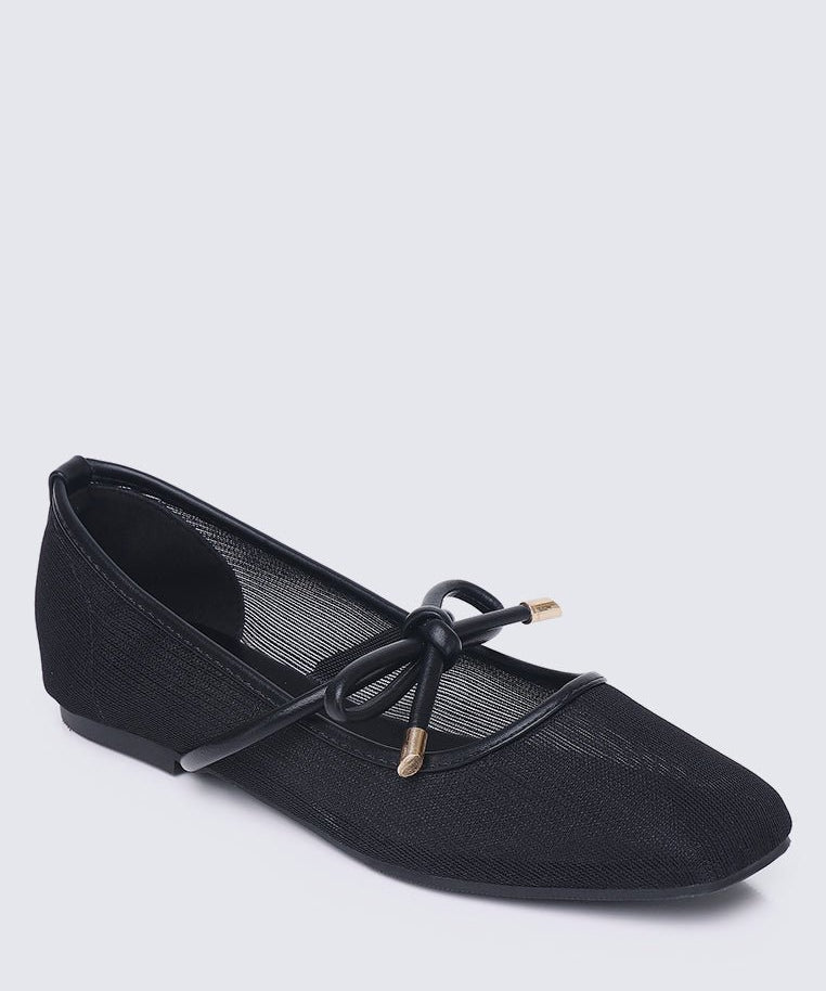 Hina Comfy Ballerina In Black In BlackShoes - myballerine