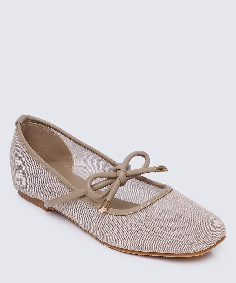 Hina Comfy Ballerina In Black In TanShoes - myballerine