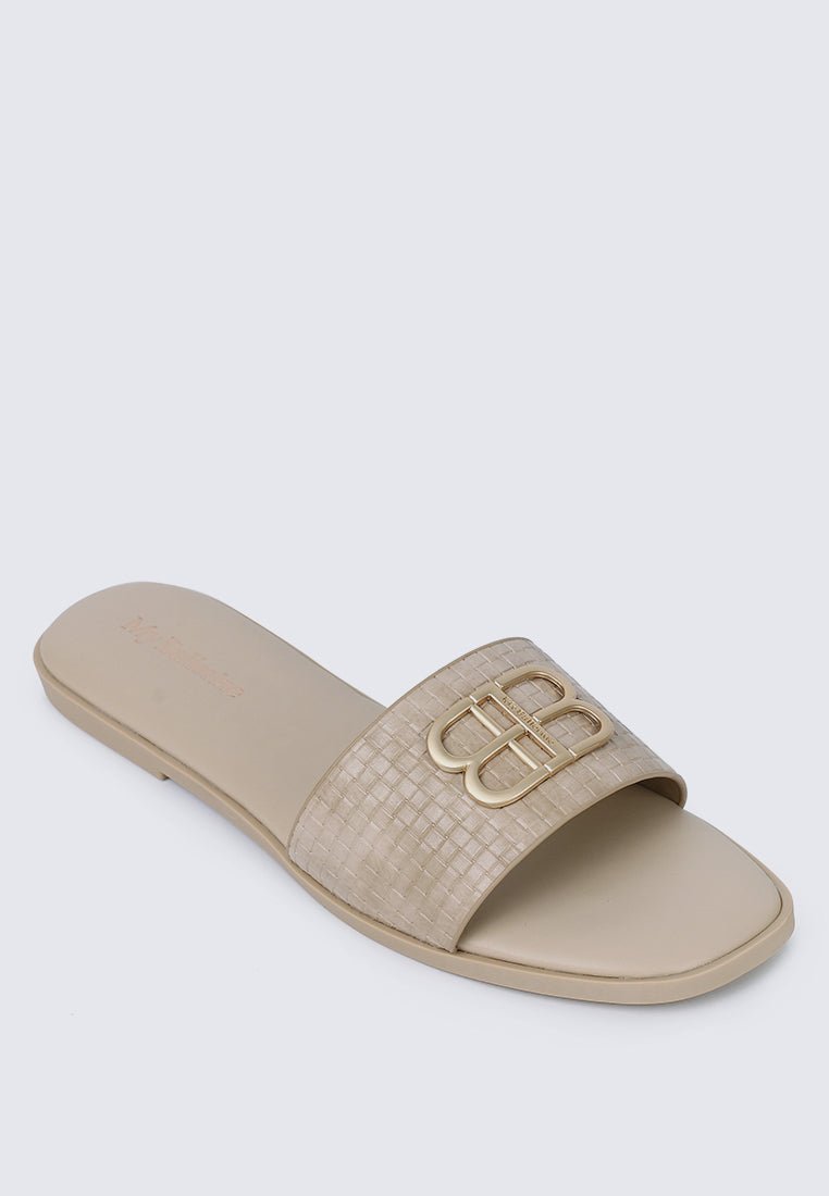 Ines Comfy Sandals In AlmondSandals - myballerine