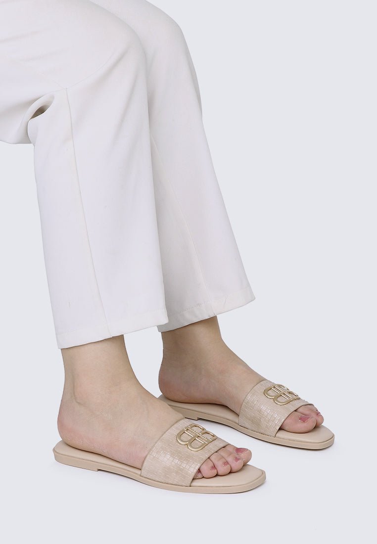 Ines Comfy Sandals In AlmondSandals - myballerine