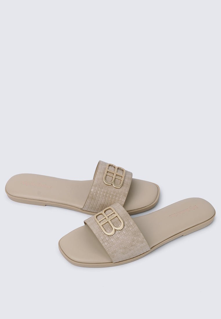 Ines Comfy Sandals In AlmondSandals - myballerine