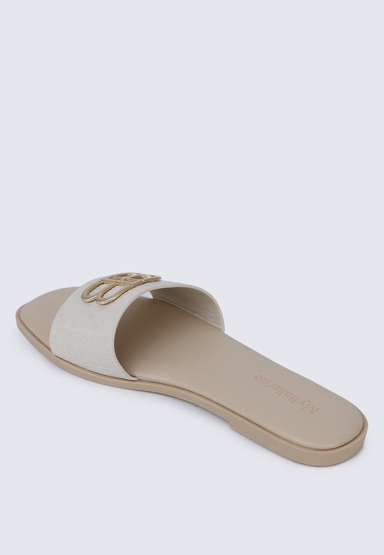 Ines Comfy Sandals In BeigeSandals - myballerine