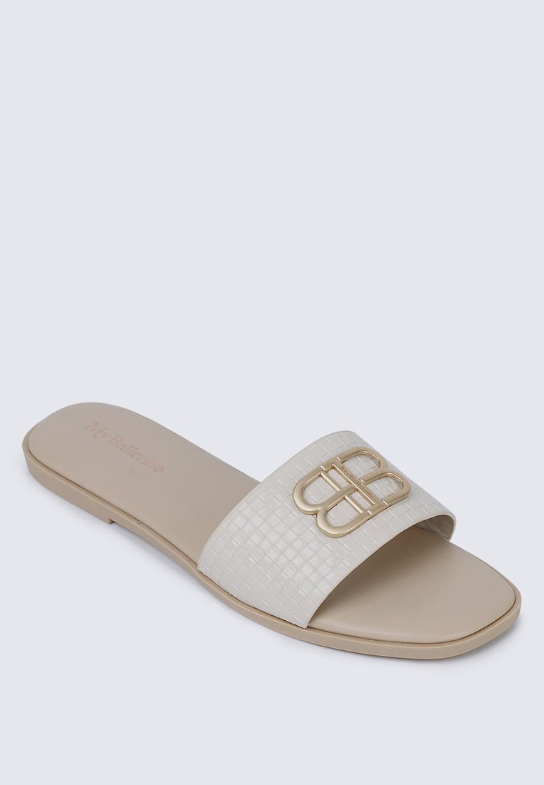 Ines Comfy Sandals In BeigeSandals - myballerine