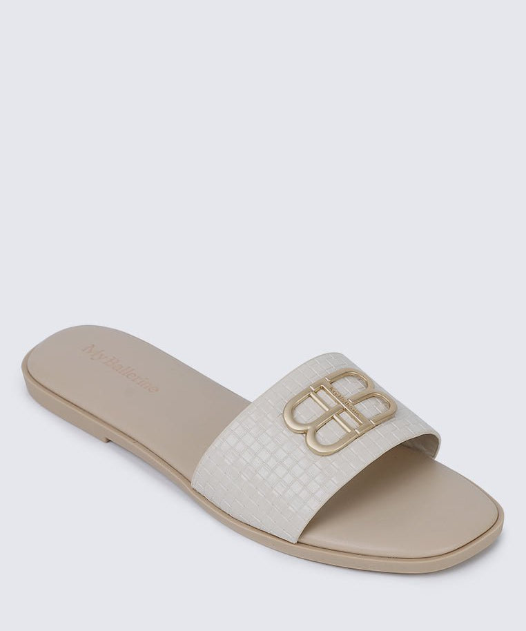 Ines Comfy Sandals In BeigeShoes - myballerine