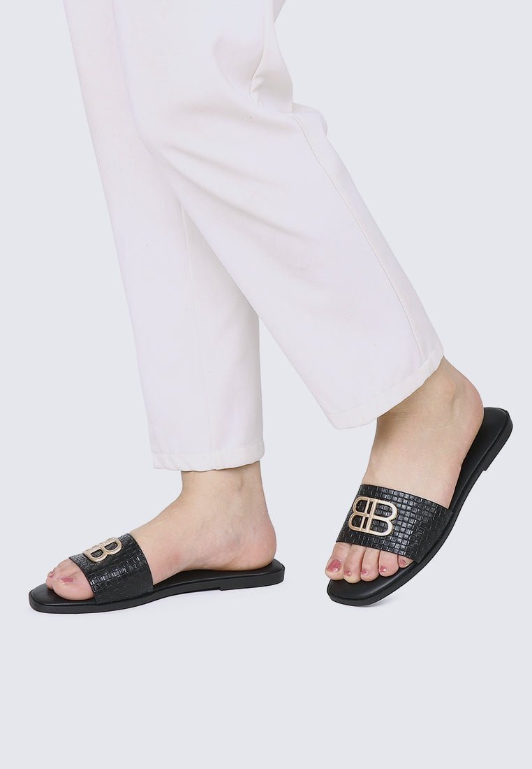 Ines Comfy Sandals In BlackSandals - myballerine