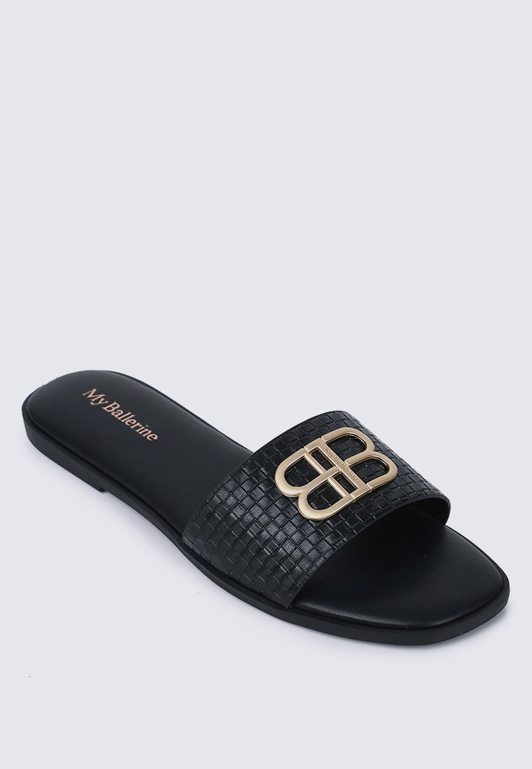 Ines Comfy Sandals In BlackSandals - myballerine