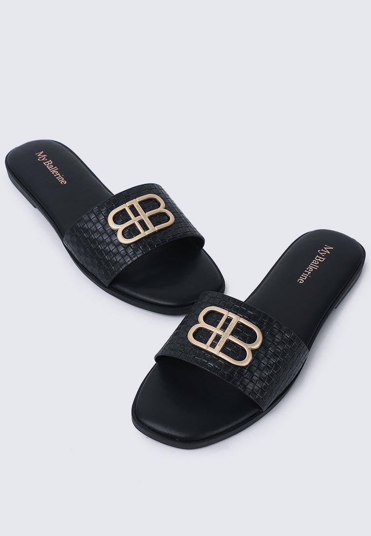 Ines Comfy Sandals In BlackSandals - myballerine