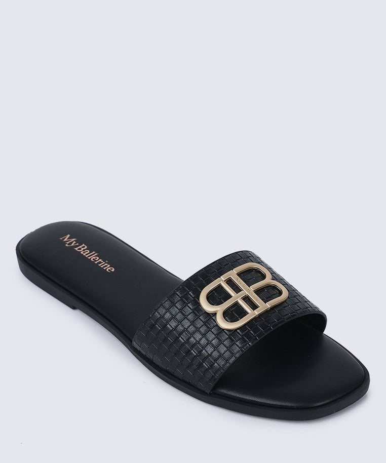 Ines Comfy Sandals In BlackShoes - myballerine
