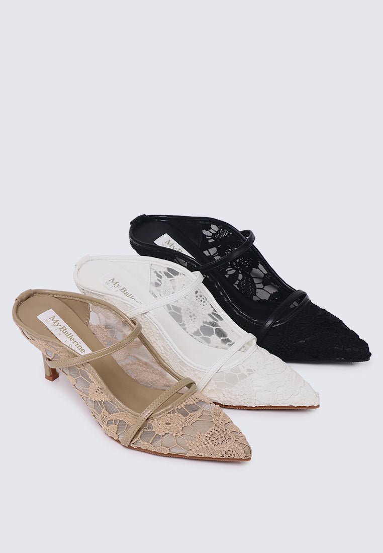 Isadora Comfy Heels In BeigeHeels - myballerine