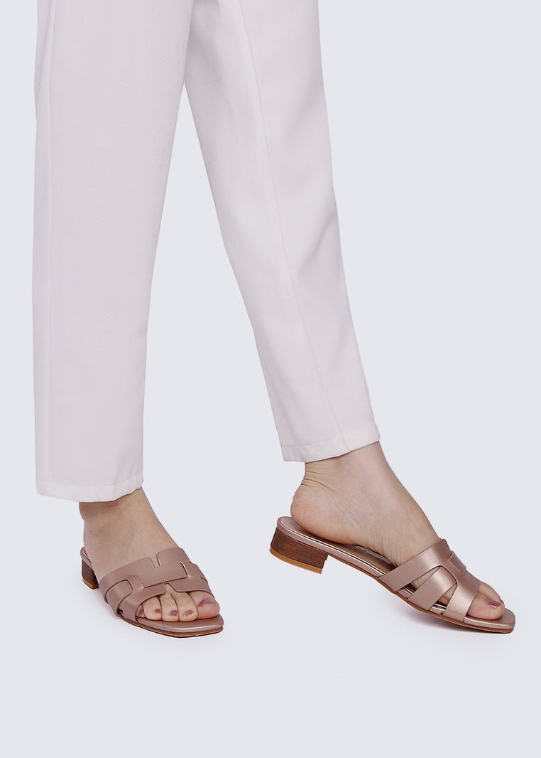 Isla Comfy Sandals In Rose GoldShoes - myballerine