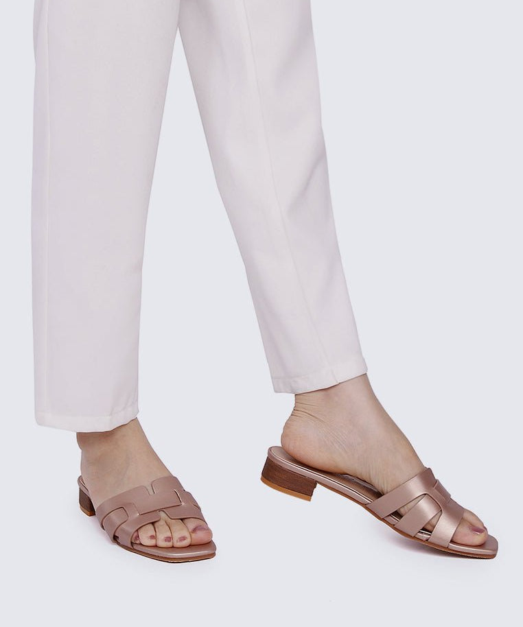 Isla Comfy Sandals In Rose GoldShoes - myballerine
