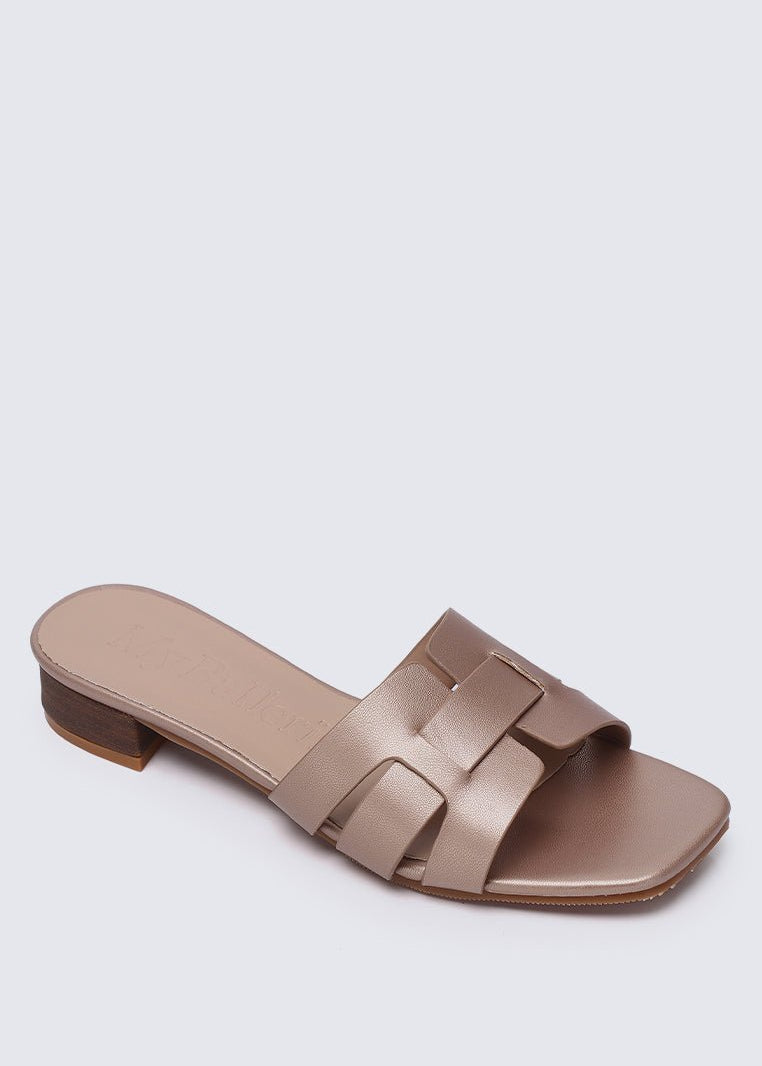 Isla Comfy Sandals In Rose GoldShoes - myballerine