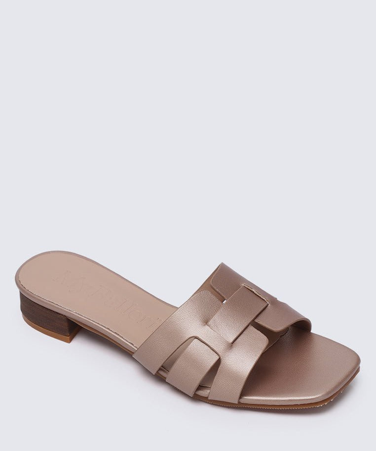 Isla Comfy Sandals In Rose GoldShoes - myballerine
