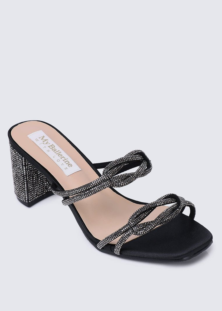 Jamila Comfy Heels In BlackShoes - myballerine