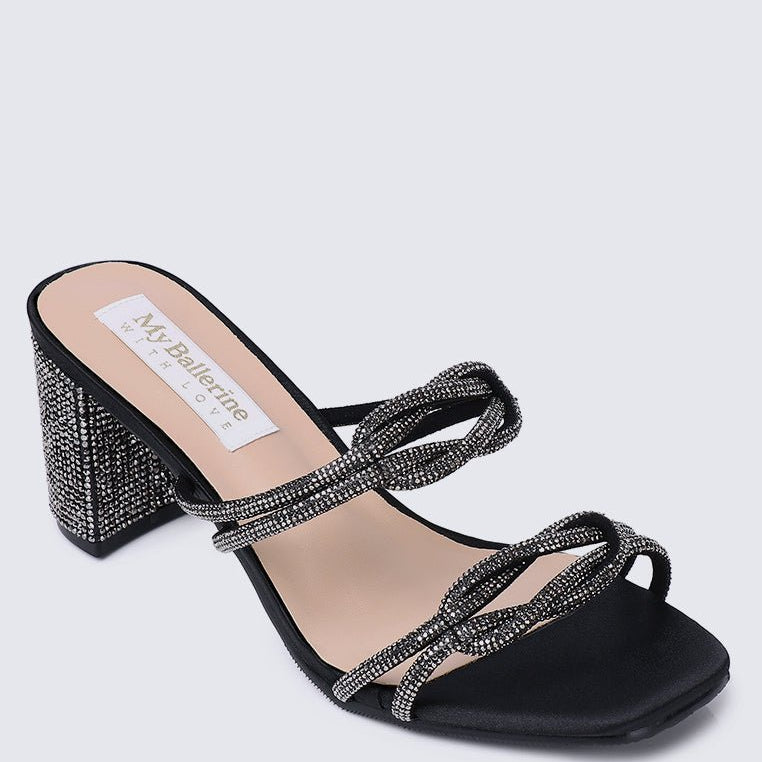 Jamila Comfy Heels In BlackShoes - myballerine
