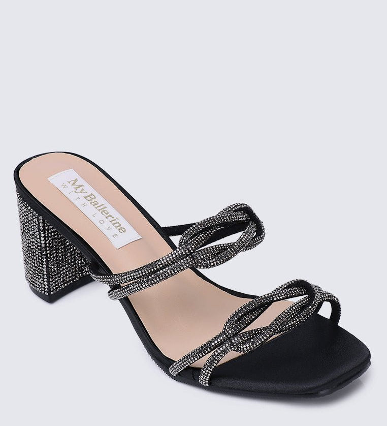 Jamila Comfy Heels In BlackShoes - myballerine