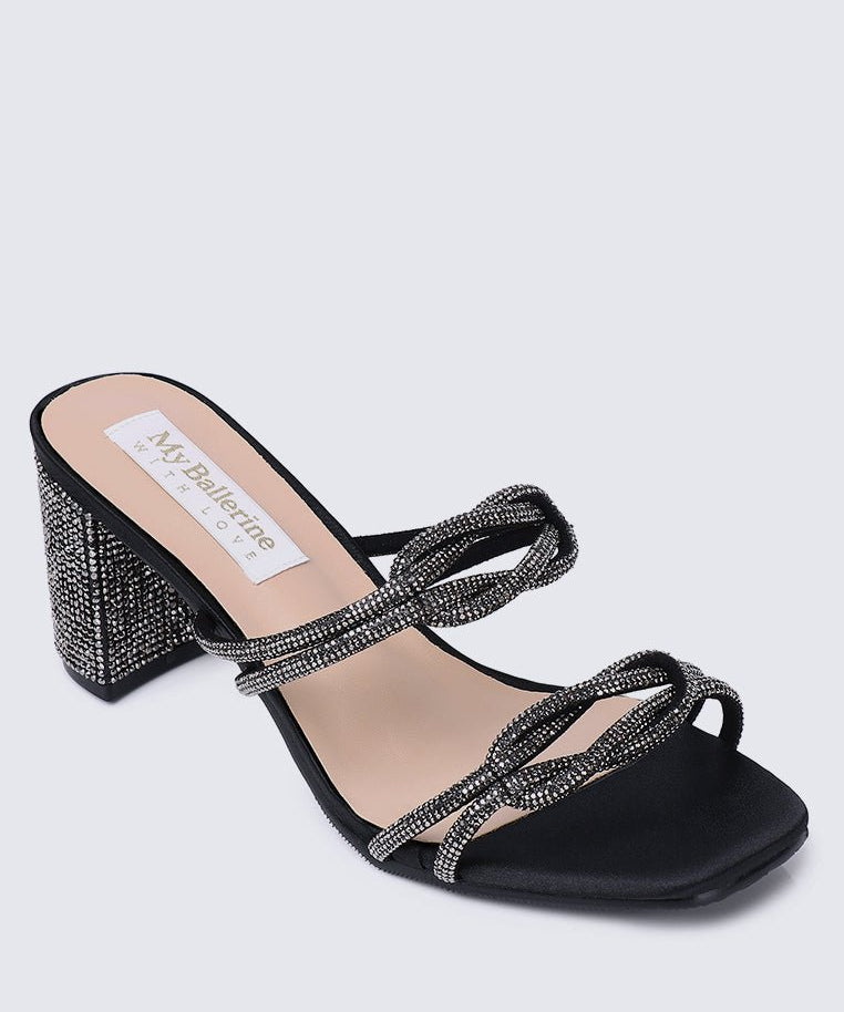 Jamila Comfy Heels In BlackShoes - myballerine