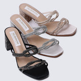 Jamila Comfy Heels In SilverShoes - myballerine