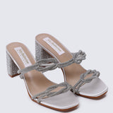 Jamila Comfy Heels In SilverShoes - myballerine