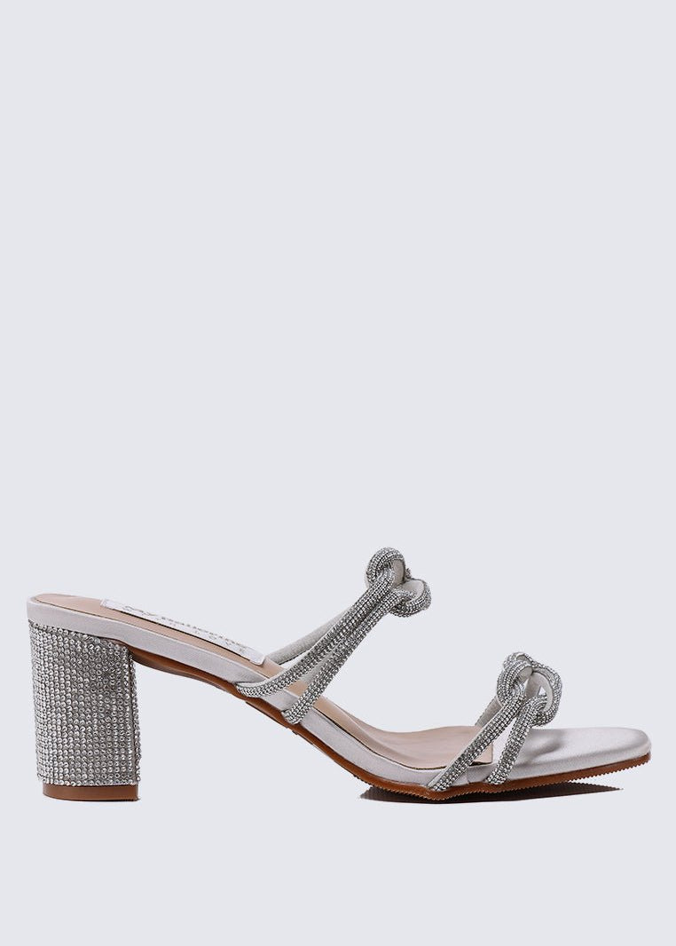 Jamila Comfy Heels In SilverShoes - myballerine