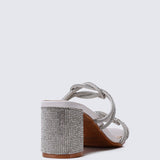 Jamila Comfy Heels In SilverShoes - myballerine