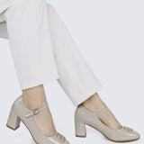 Jane WideFit Comfy Pumps In AlmondShoes - myballerine