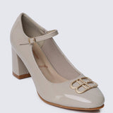 Jane WideFit Comfy Pumps In AlmondShoes - myballerine