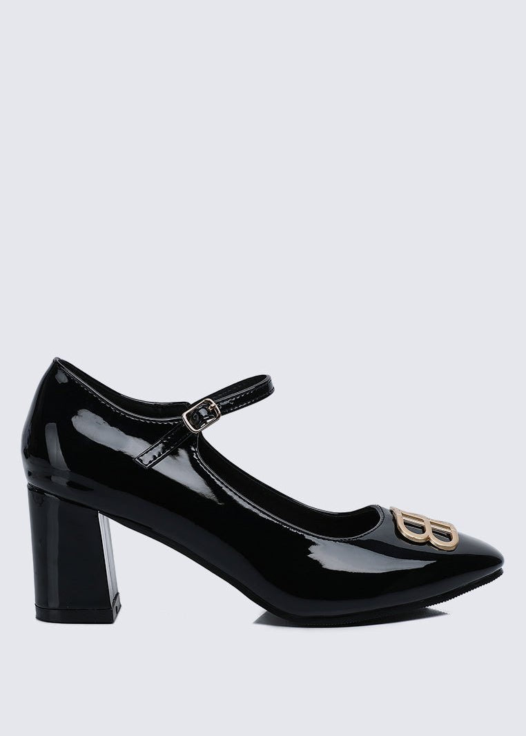 Jane WideFit Comfy Pumps In BlackShoes - myballerine